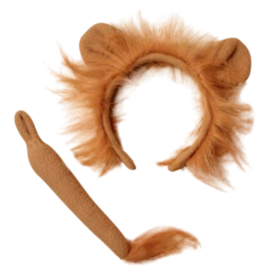 LION Ears and Tail Set Headband Fancy Dress Costume Accessory ONE SIZE FITS ALL