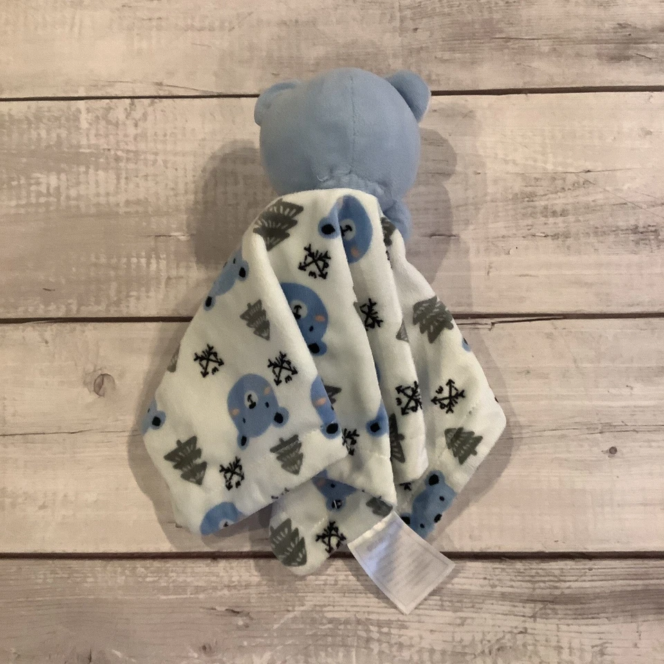Manta de seguridad Baby Essentials Blue Bear Lovey Baby Boy gris árboles flechas azul marino Foto 2 de 4