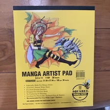AQUABEE Manga Artist Pad 8.5 X 11 - 30 Sheet Pad