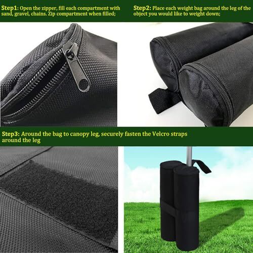Canopy Weights Set of 4,Sand Bags for Canopy Tent, Heavy Duty L:140lbs-4pack - Picture 5 of 8