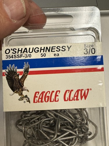 Ganchos Eagle Claw O'Shaughnessy Trot Line Big Eye 50/Caja 354SSF-3/0 NUEVO EN CAJA - Imagen 6 de 6