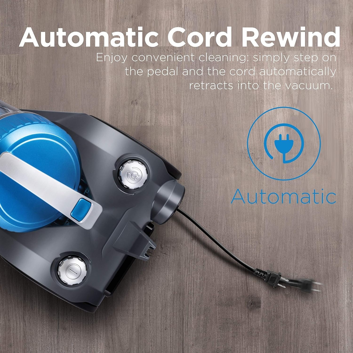 WhirlWind Bagless Canister Vacuum Cleaner, Lightweight, Blue