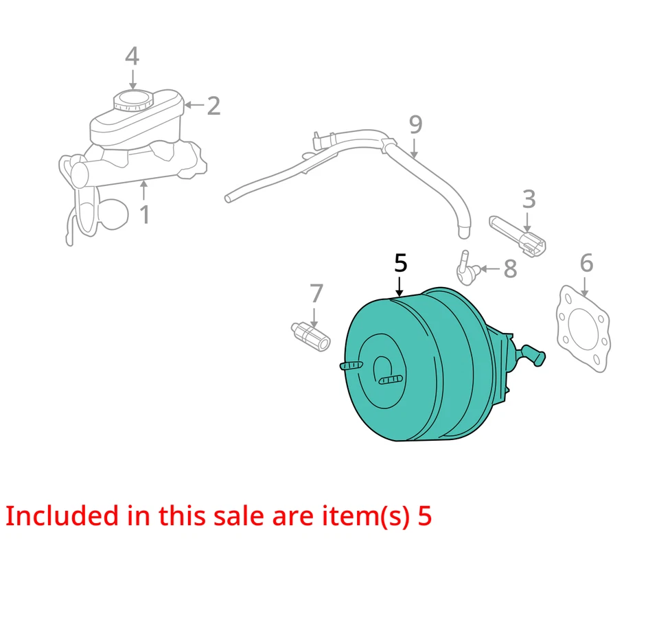 Ford Mustang 2005-2008 potenciador de freno OEM HRG4Y Foto 2 de 3
