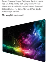 Benvo Extended Mouse Pad Large Gaming Mouse Pad- 35.4x15.7x0.12 inch Computer...