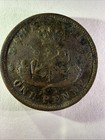 Upper Canada Coin Lot - 4 Rare Canadian Copper Coins Penny And Halfs 1844-1857 — photo 9