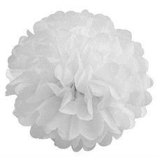 6 pcs 12" wide White PAPER POM POMS Party Wedding Reception Decorations
