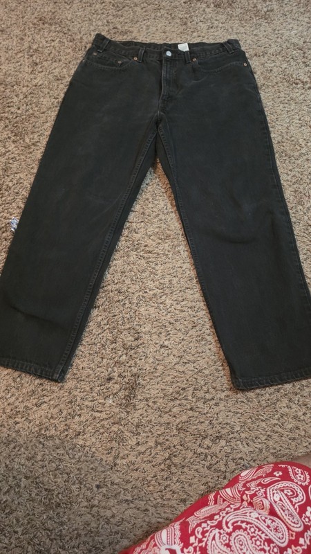 Vintage 1990’s Black Levi’s 550 Denim Jeans Orange Tab Made in USA