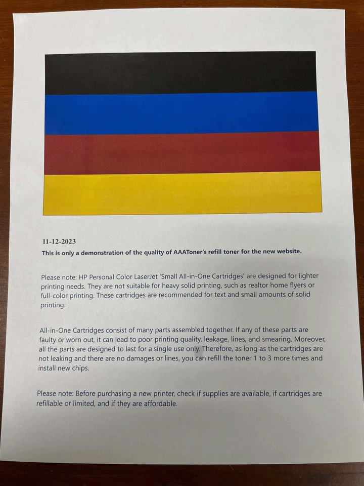 (200g x 4) Toner Refill for HP Color Pro M255, M283 (W2110 A/X ~ W2113 A/X) - Image 4 of 4