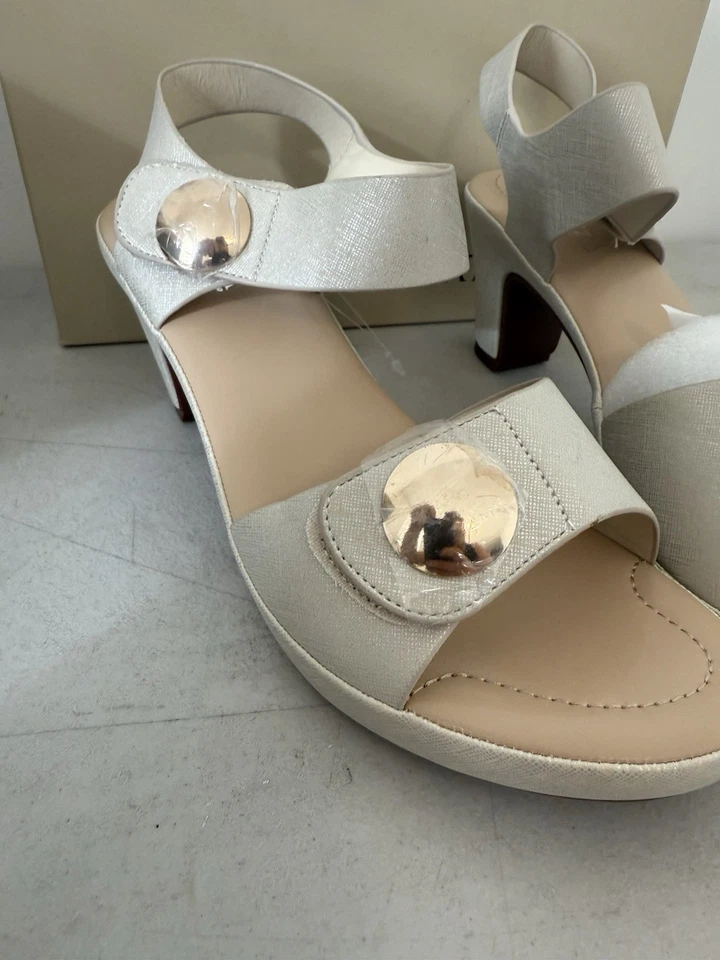 Patrizia By Spring Step Dade BONE Color Heel Dress Sandal Size 41 (9.5-10) - Image 3 of 4