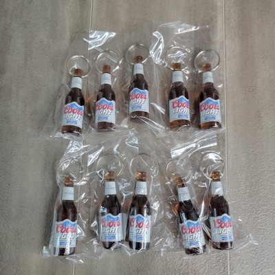 Coors Light Beer Bottle Opener Keychain Bottle Cap 3'' Lot Of 10