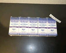 EXP 09/2027 5 Box Lot Refresh Optive GEL DROPS Eye Drops 0.33 oz 10mL