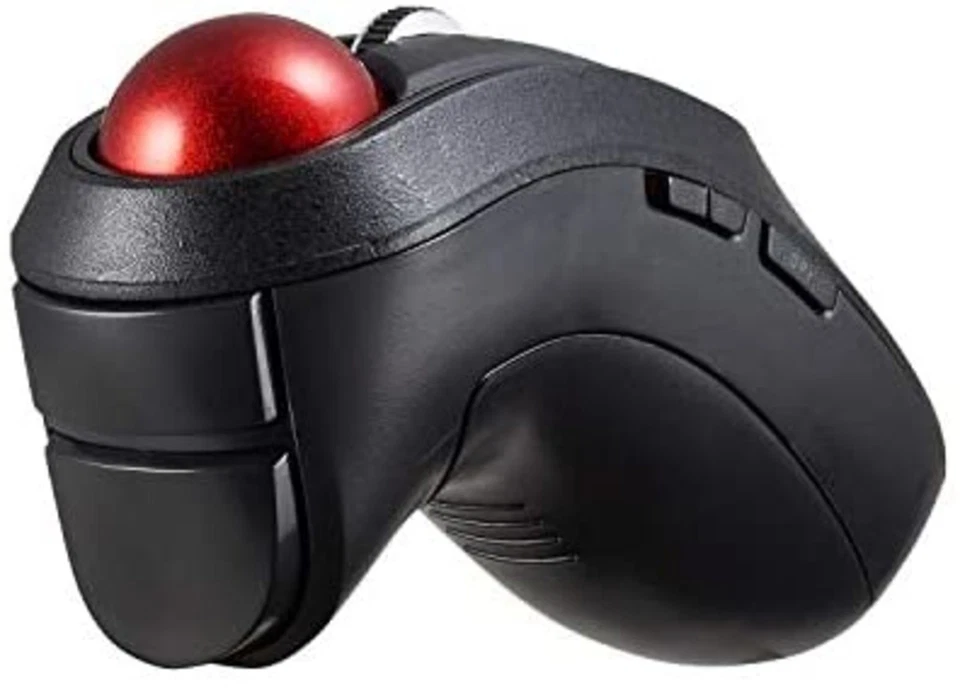 Elecom Trackball Mouse Handy Type Relacon With Media Control Button F/S w/Track# - Image 3 of 4