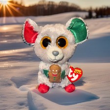2016 Ty Beanie Boos -Mac - 6" Plush Stuffed Mouse - New With Tags