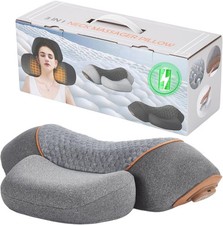 3-in-1 Rechargeable Neck Massager Pillow with Heating Traction - Deep Tissue P
