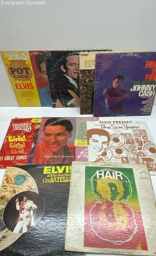Set of 9 Elvis Presley & More Vinyl Records Mixed Lot