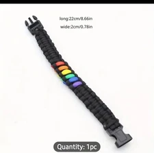 Rainbow Pride Paracord Bracelet