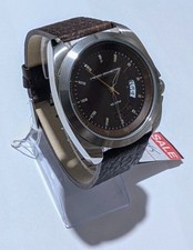 French Connection Men's FC1033T  Letaher Strap Round Case Watch