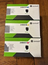 Lexmark OEM Toner Set 24B6516 24B6517 24B6518 New Sealed