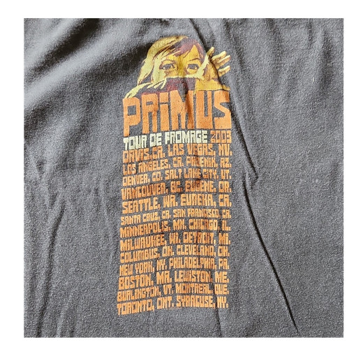 Cynlop Primus Tour de Fromage Here Come the Bastards/ L Original tour shirt 2003