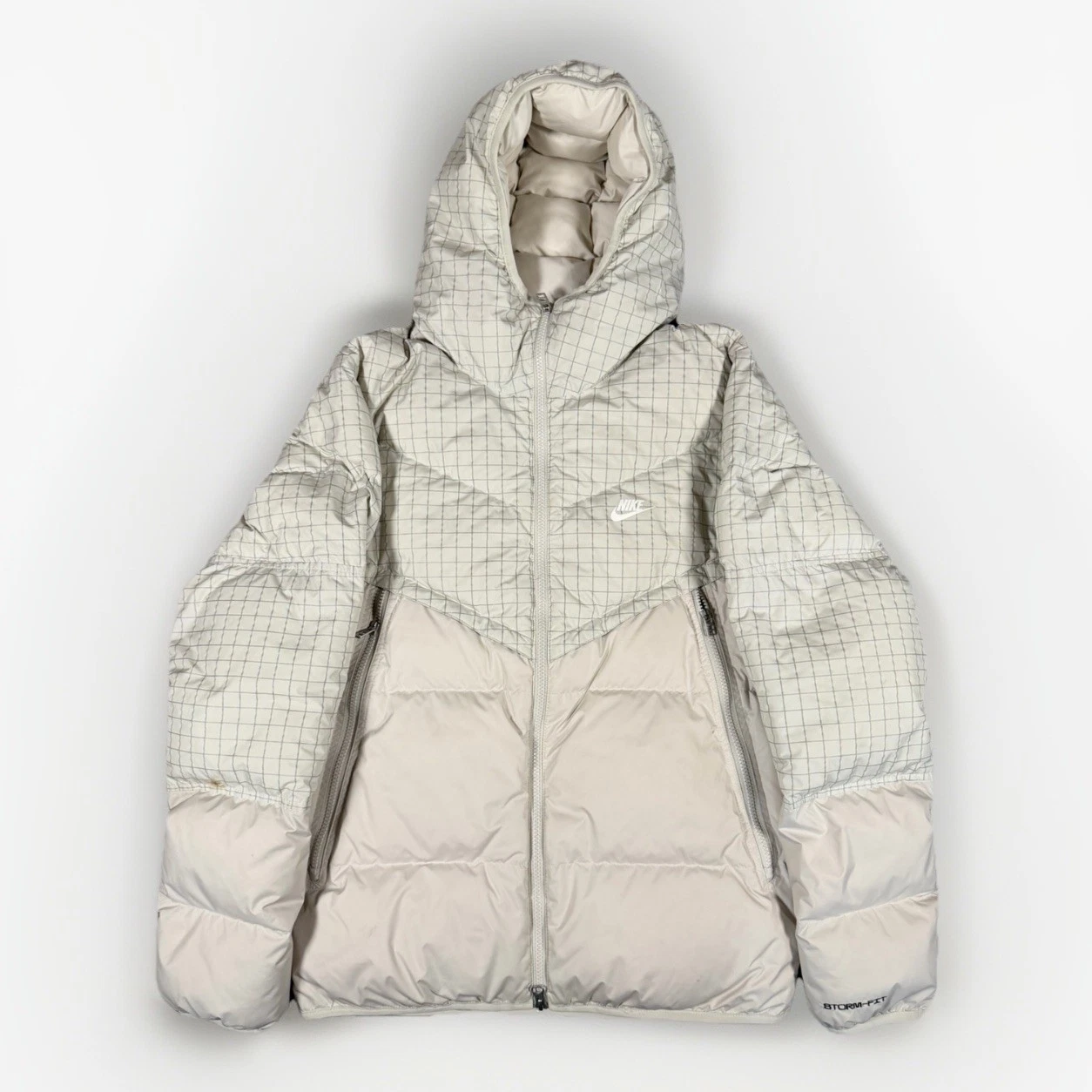 NIKE STORM-FIT DOWN FILL WINDRUNNER HOODED PUFFER JACKET DD6963-072 SIZE S