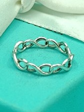 Rare TIFFANY & Co Sterling Silver Infinity Narrow Ring UK K, US 5.25, EU 50