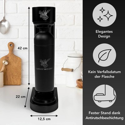 Luckymoose  Infinity Wassersprudler mit 2x 1,25L Edelstahlflaschen