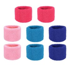 Wrist Bands for Sweat, Sports Wrist Sweat Bands, 8 Pcs  4 Colors