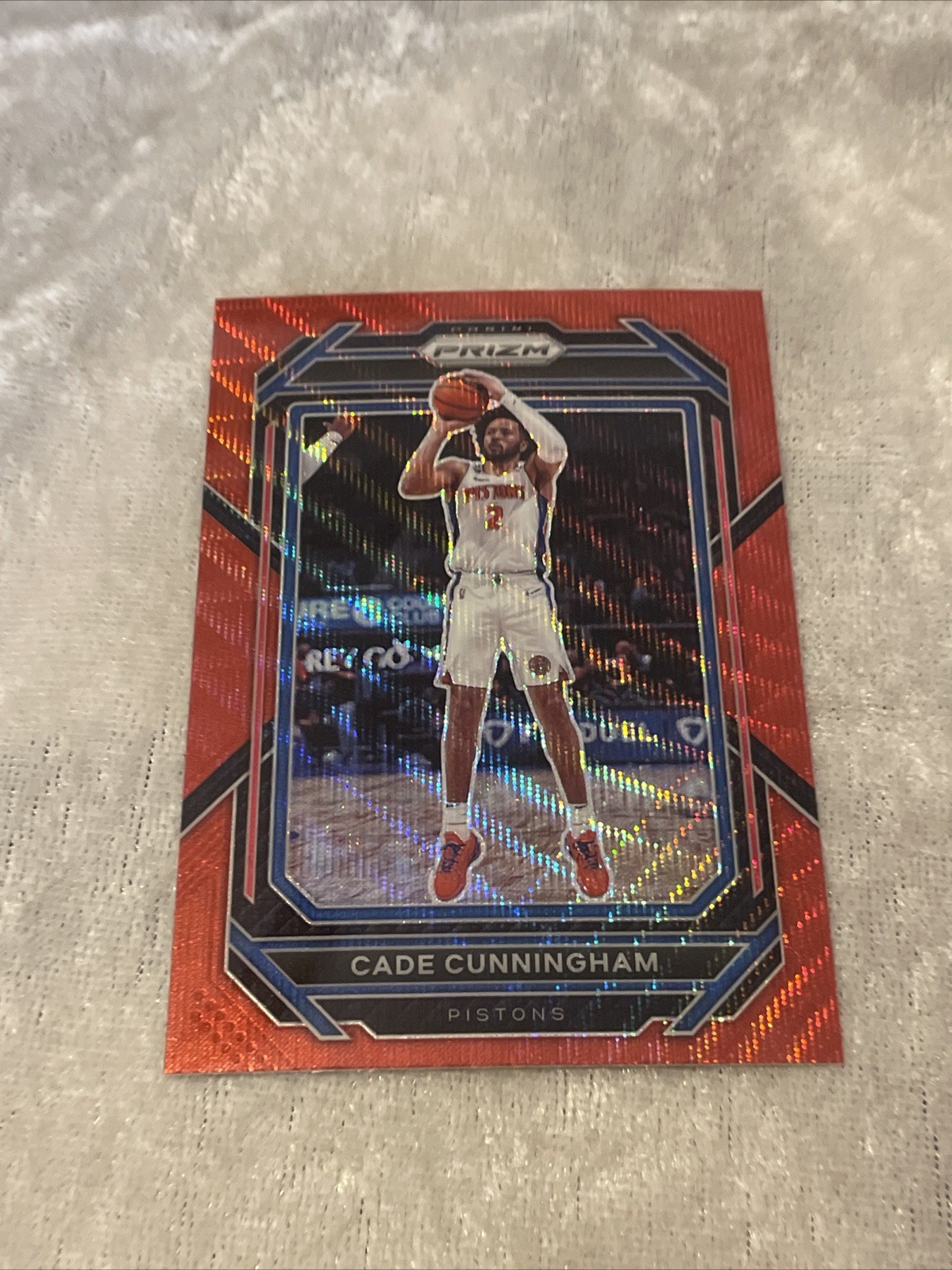 2022-23 Panini Prizm Basketball Cade Cunningham #89 Ruby Wave Prizm Pistons