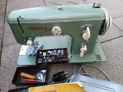 Sattler Nähmaschine VERITAS 8014/2  mit  Zubehör JEANS LEDER SEIDE Baumwolle