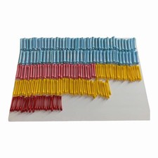 Vtg Teal Pink Yellow Red Swing Arm Perm Rods Hair Rollers Made in USA Lot 203