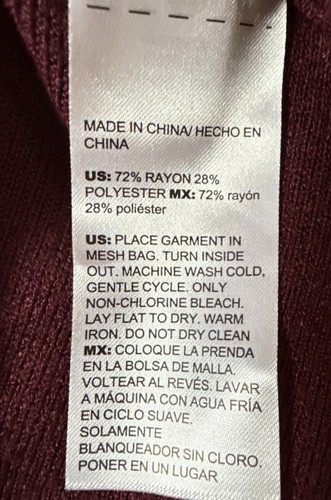 Chico’s Gem Neckline Pullover Sweater Gr. 2 US L V-Ausschnitt Farbe Deep Merlot Herbst - Bild 12 von 13