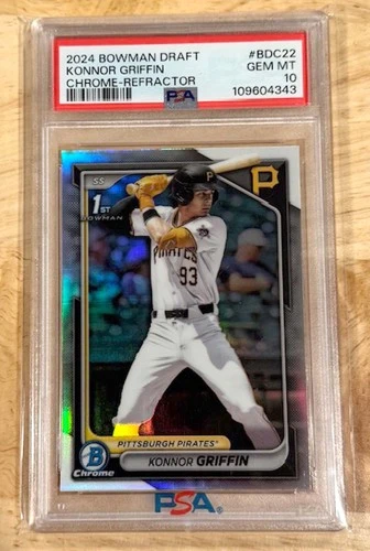 Konnor Griffin 2024 Bowman Draft Chrome Refractor PSA 10