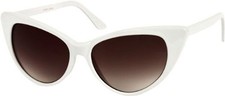 20s Classic Mod Retro Vintage Style Rockabilly Cat Eye Sunglasses UV400 White