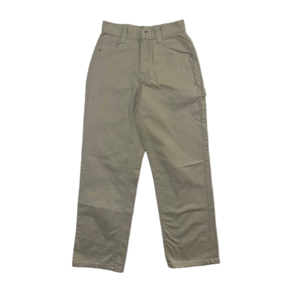 Pantalones De Colección Lee Denim Rider Niñas Talla 14 Carpintero Caqui Sueltos Y2k Pierna Ancha  Foto 2 de 4