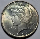1922-D PEACE Liberty $1 Dollar 90% Silver Coin ~ Original Brilliant Uncirculated