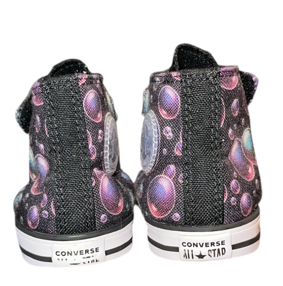 Converse Chuck Taylor All Star Hi Sneaker Bubbles Black Toddler US 10 - Image 2 of 4