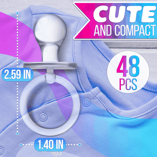 48pz Ciucci Neonato per Baby Shower Giochi Ciucci in Plastica per Baby Shower - Foto 2 di 6