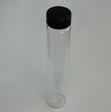 12x 60 ml 2 oz Clear Glass Bottle Test Tube Screw Cap Culture Pack of 12