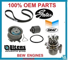 Engine Timing Belt Water Pump Kit Fits VW Diesel 1.9 BEW OE Timing Belt GATES