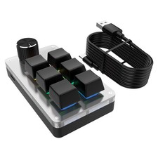 6 Keys 1 Mini Knob RGB Keyboard for Photoshop USB Mechanical Keyboard Gamer