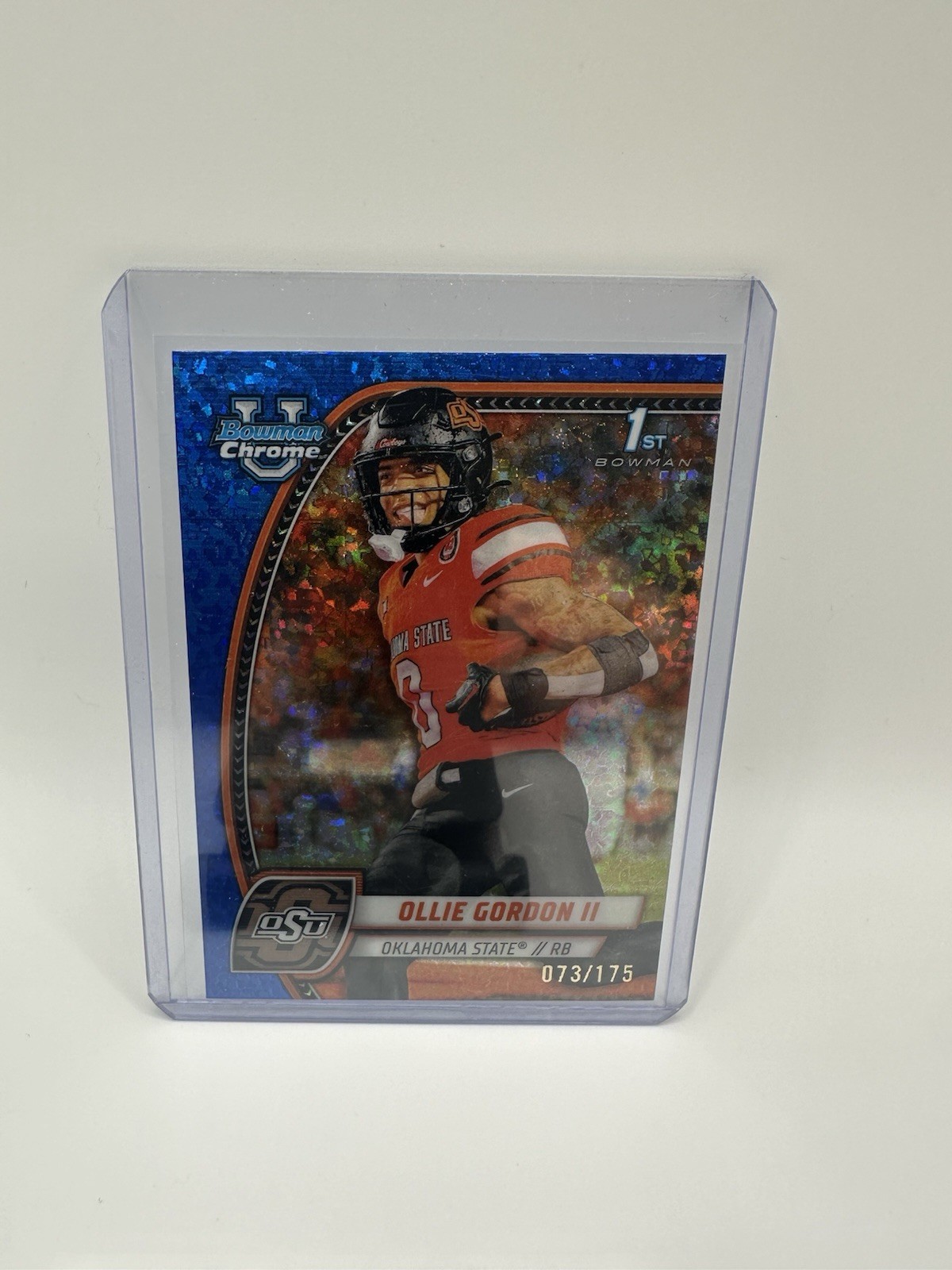 2024 Bowman University Chrome Ollie Gordon II #197 Blue Diamond /175 (RC)