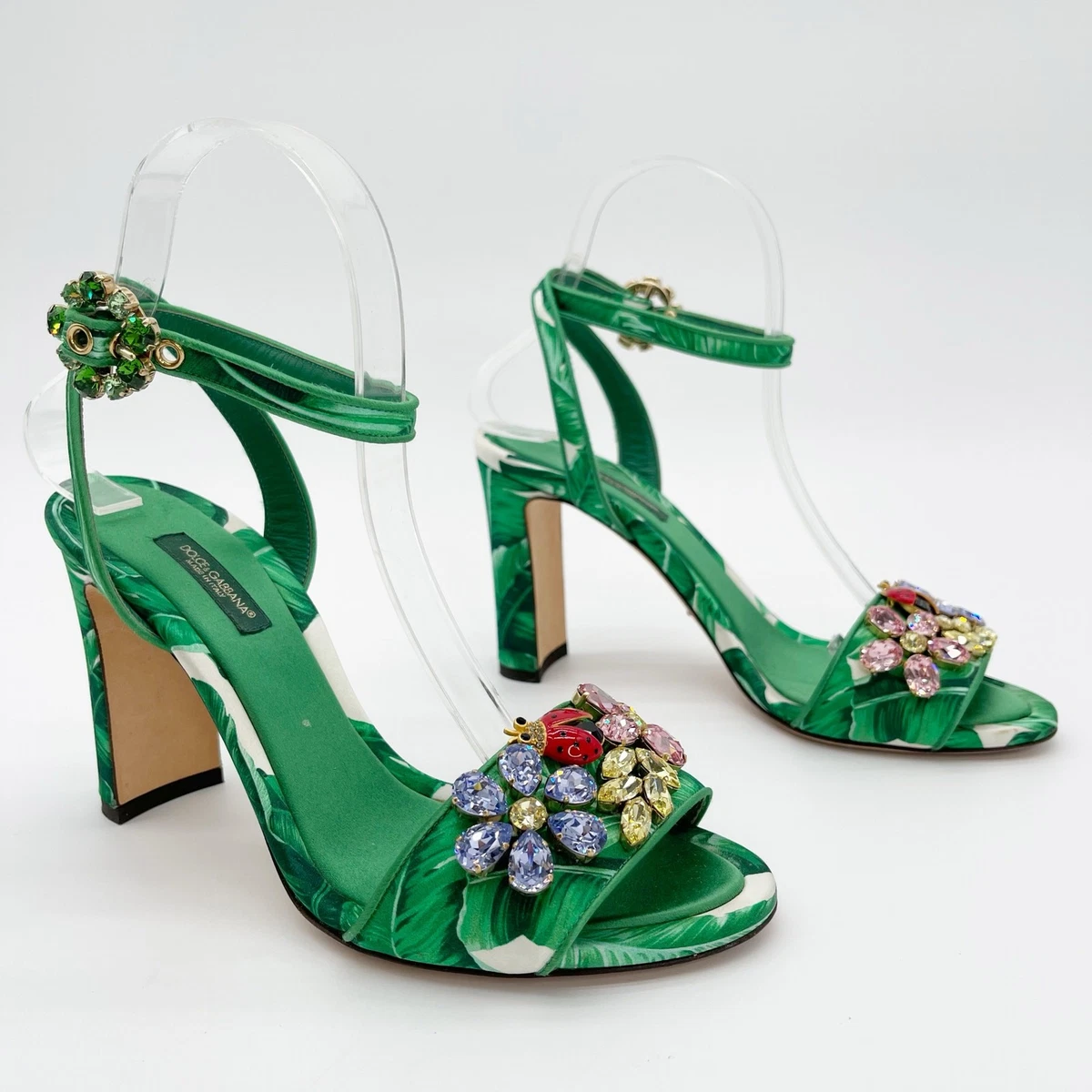 Dolce&Gabbana Floral High (3-3.9 in) Heel Height Sandals for Women