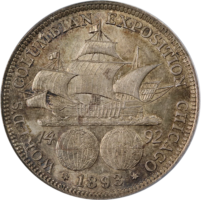 1893 Columbian Commem Half Dollar PCGS MS63 OGH Superb Eye Appeal - Image 2 of 4
