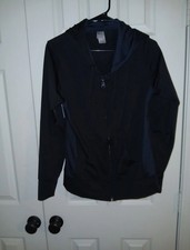Athletic Works Women's Hooded Zip-Up Lightweight Black Jacket Size M