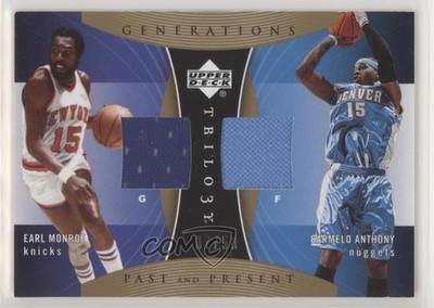 2006-07 Upper Deck Trilogy /50 Earl Monroe Carmelo Anthony #PPM-AM HOF 3s6