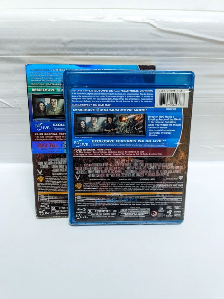 Terminator Salvation (Blu-ray, Director’s Cut) W/Slipcover RARE OOP New Sealed - Image 3 of 3