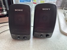 Vintage Sony Powered Speakers SRS-37 Tested Working
