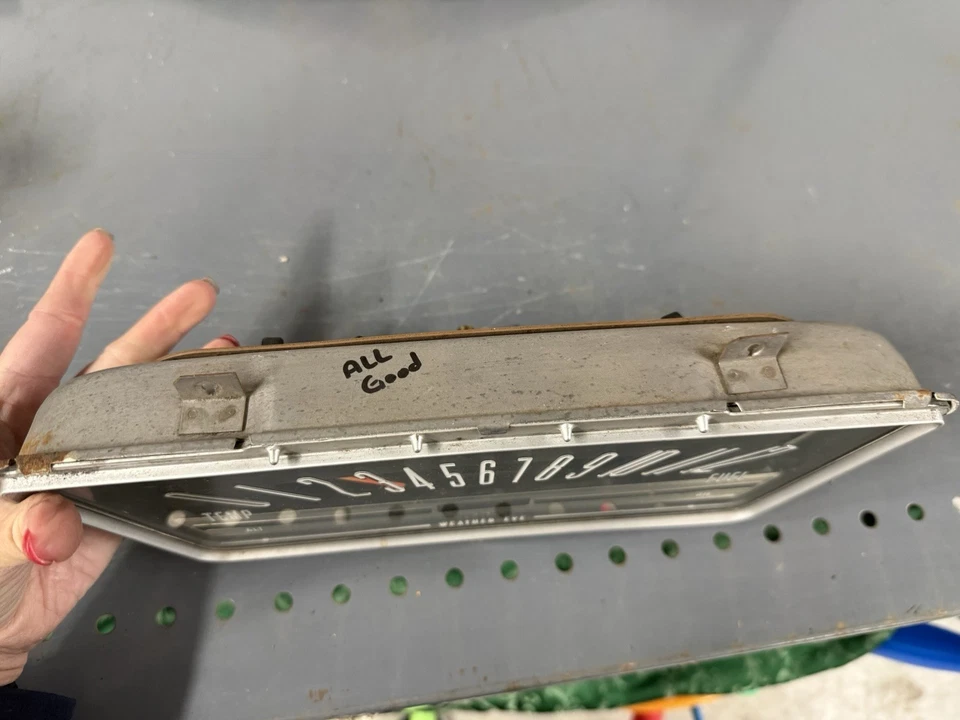 Cuadro de instrumentos clásico 63 64 AMC Rambler Rebel Ambassador Speedo 1963 1964 Foto 2 de 3