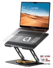 Aluminum Laptop Stand for Desk for MacBook Neo Air Pro 10-17.3''  Black