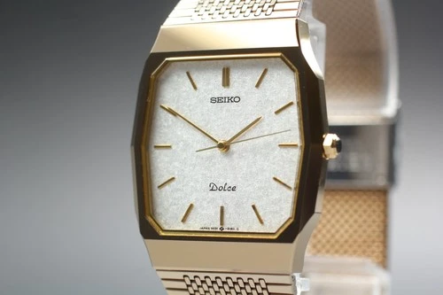 Vintage [NEAR MINT] Seiko Dolce 9531-5150 Gold Quartz 28mm Mens Watch From JAPAN